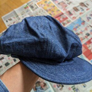 Bronson Old Fashion Denim Newsboy Cap Dome Painter Felt Hat for Men large 7 3/4
